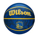 NBA公式 Wilson チームタイ� イ バスケットボール 7号 ゴールデン・ステート・ウォリアーズ   ラバー 屋外向けウィルソン Golden State Warriors